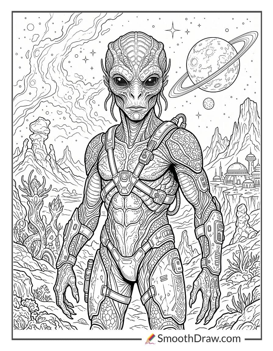 55 Alien Coloring Pages (Free Downloads)