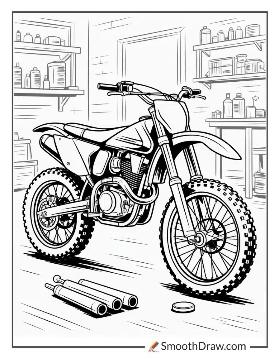 realistic dirt bike coloring pages