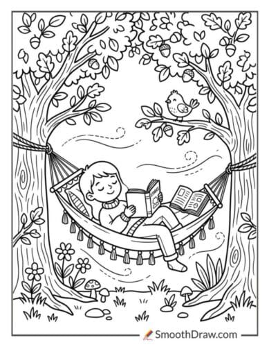 Relaxing Hammock Between Trees