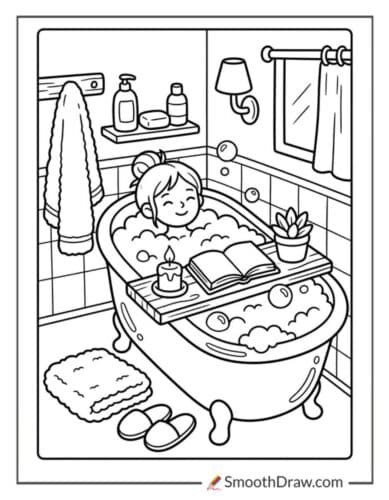 Relaxing Hot Bath Setup
