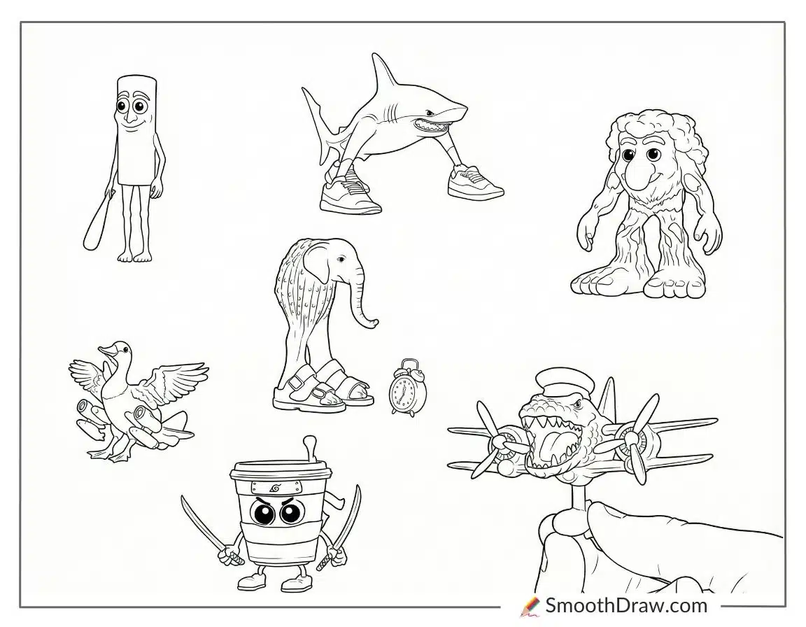 roblox brainrot coloring pages