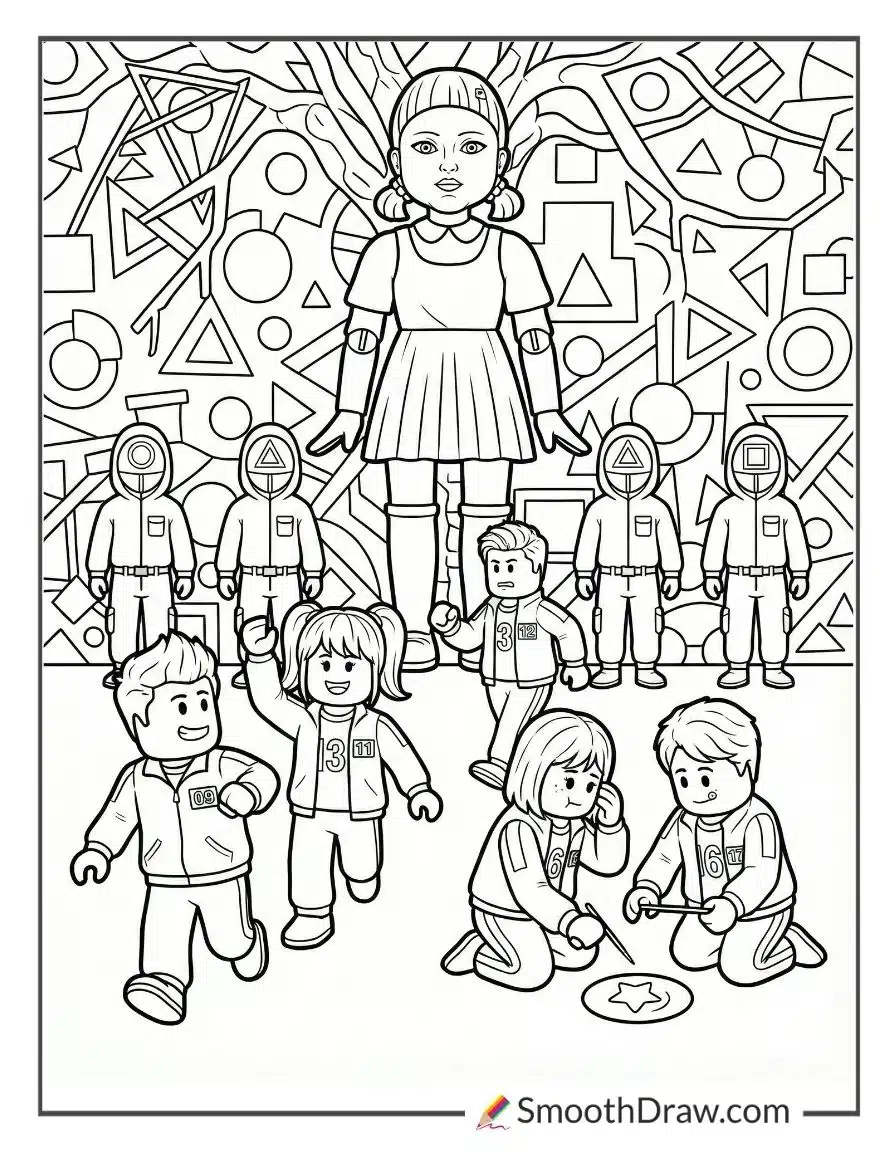 Roblox Squid Game Coloring Pages