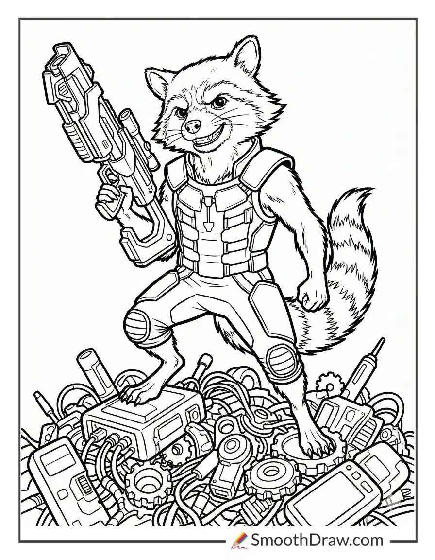 Rocket Avengers Coloring Pages