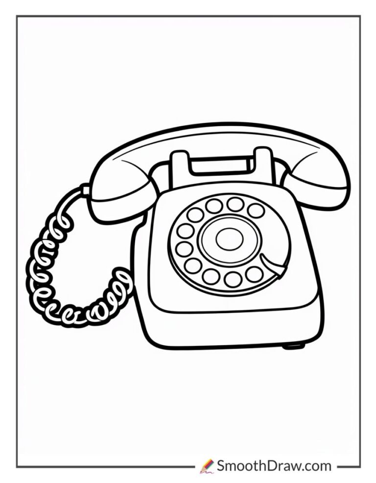 26 Phone Coloring Pages For Free (Printable PDFs)