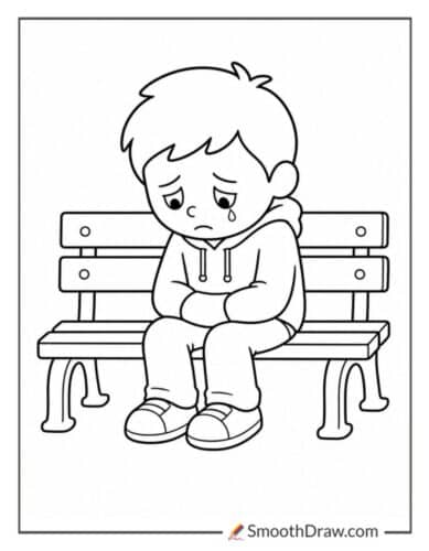Sad Coloring Pages