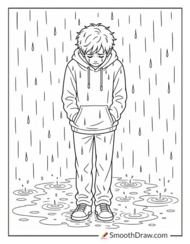 Sad Depressing Coloring Pages