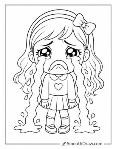 Sad Girl Coloring Meme