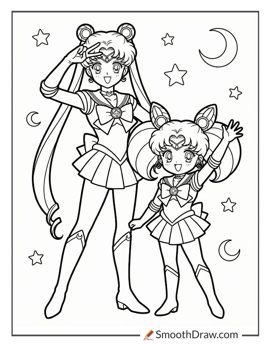 Sailor Moon Coloring Pages For Kids