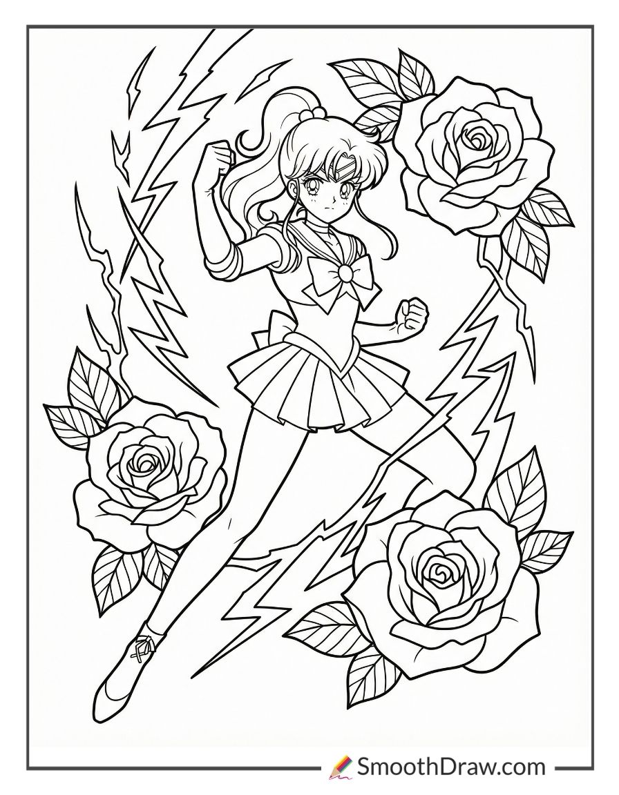 Sailor Moon Coloring Pages Jupiter