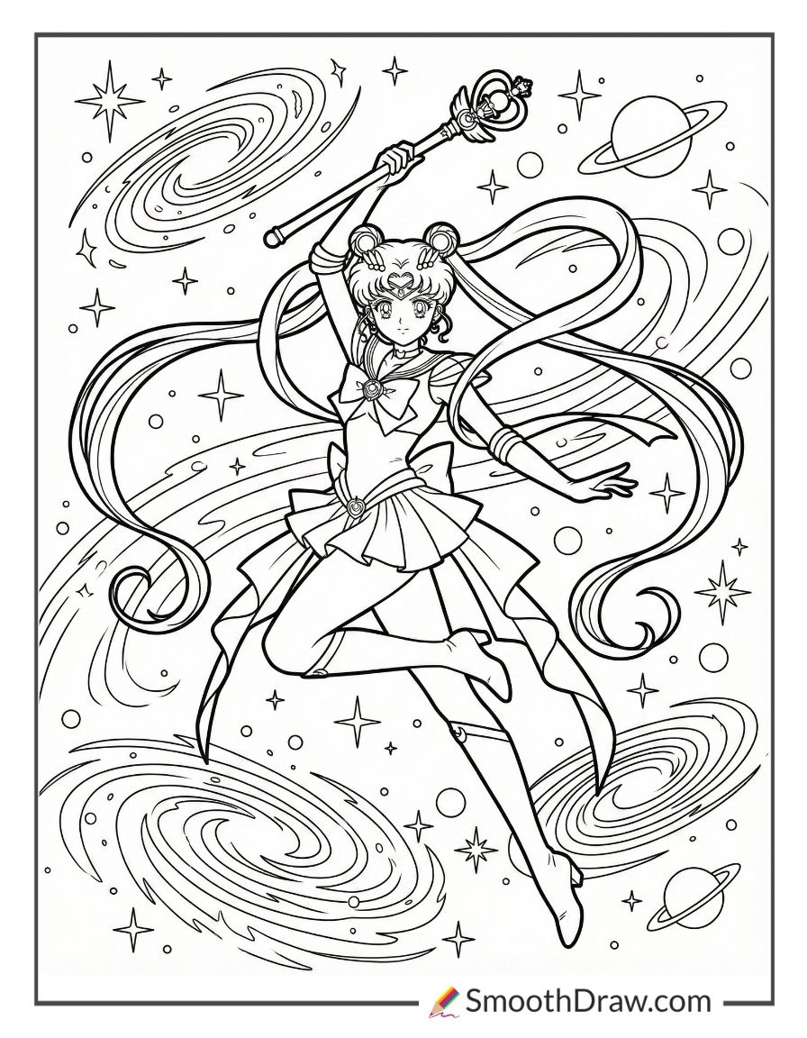 Sailor Moon Cosmos Coloring Pages