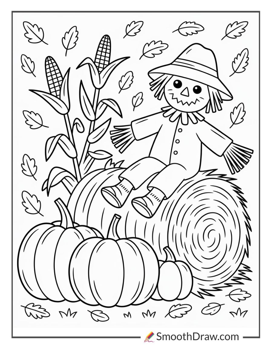 Scarecrow Coloring Sheet