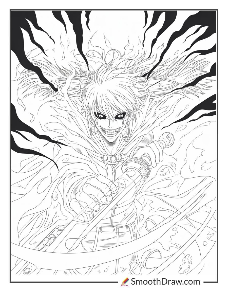 Scary Anime Coloring Pages