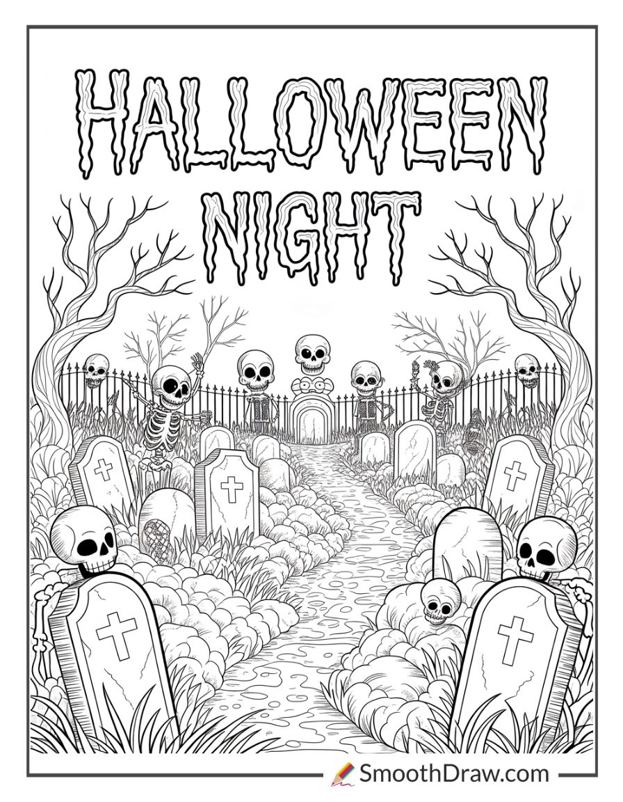 Scary Halloween Coloring Pages For Adults