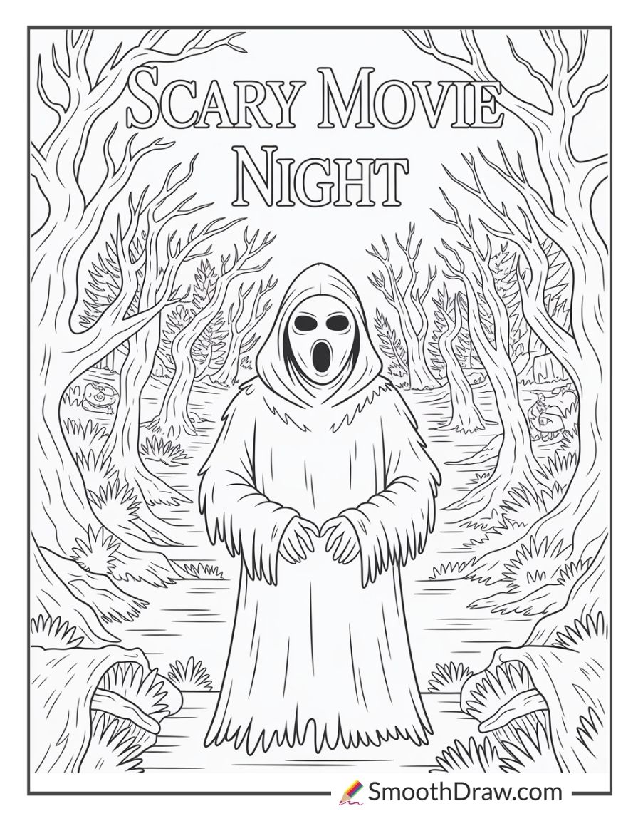 Scary Movie Coloring Pages