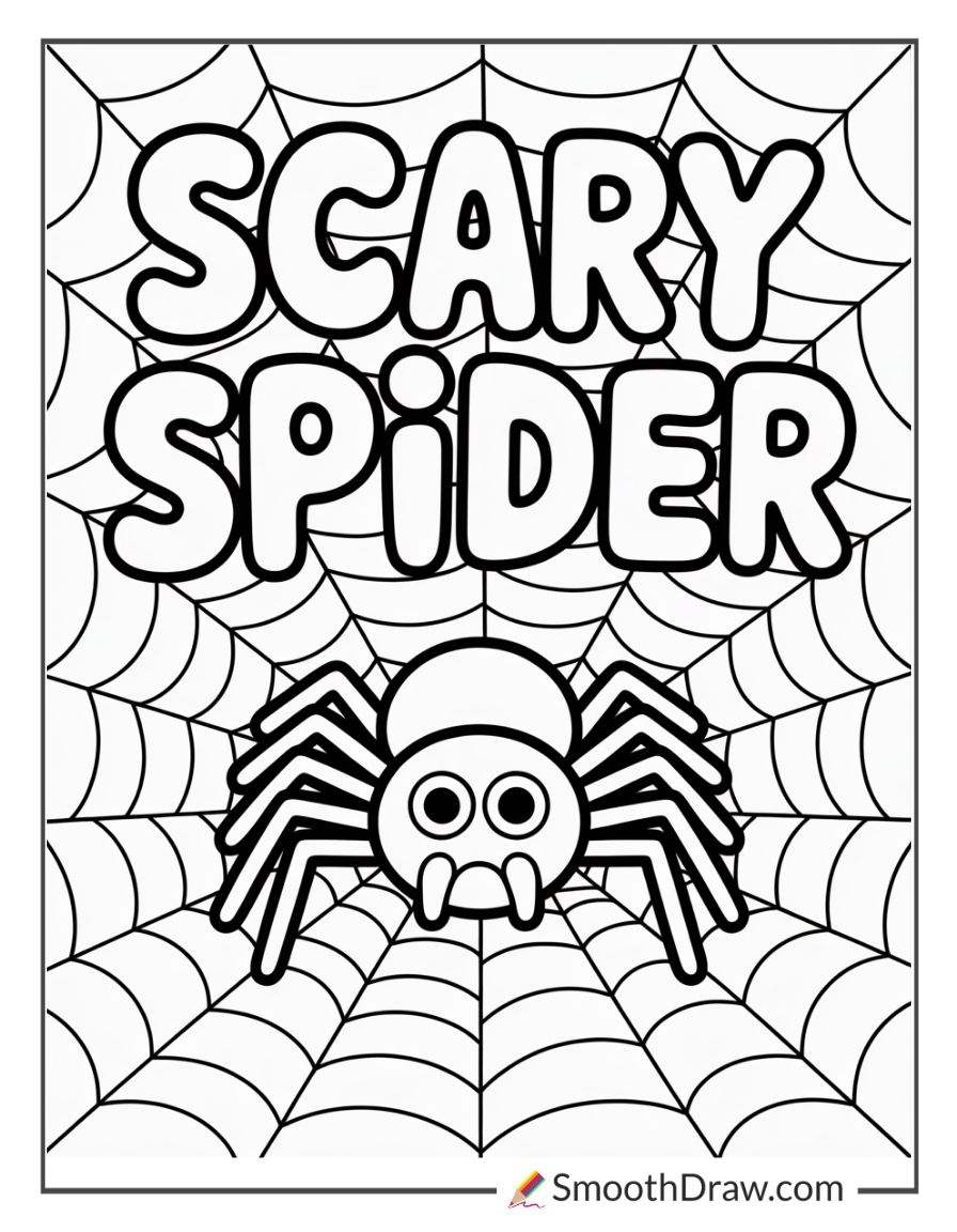 Scary Spider Coloring Pages