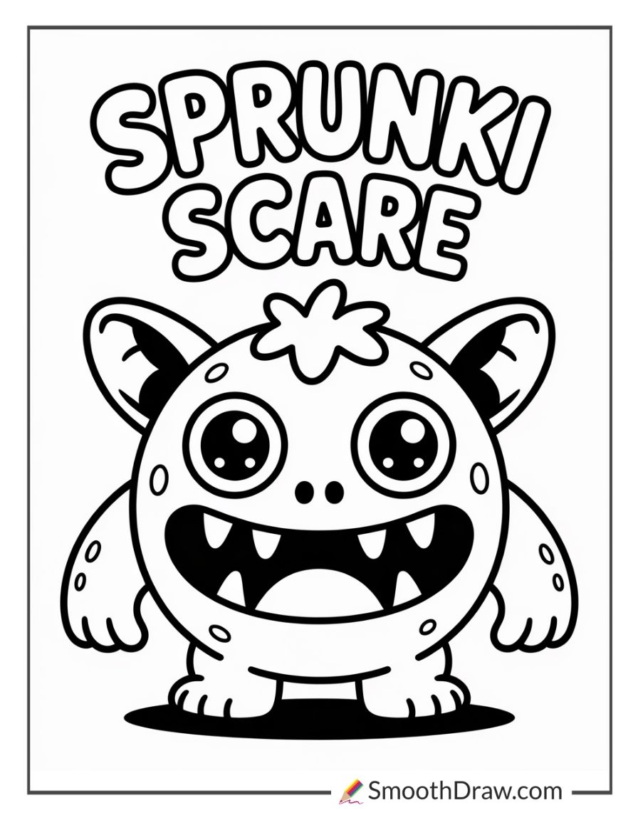 Scary Sprunki Coloring Pages