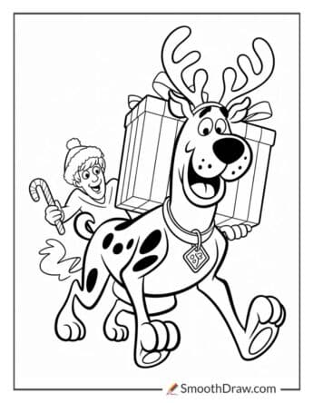 scooby doo christmas coloring pages