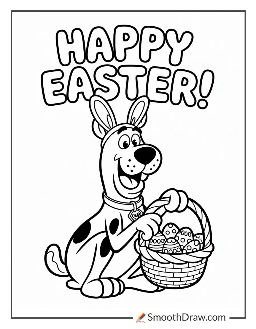Scooby Doo Easter Coloring Pages