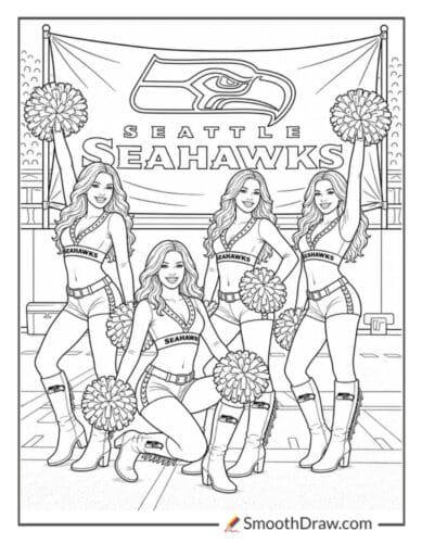 Seattle Seahawks Cheer Squad Pose