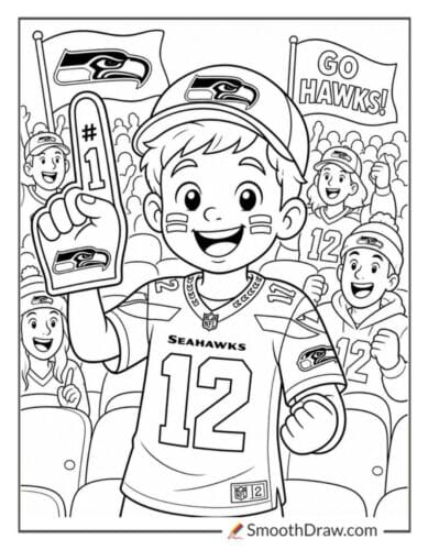 Seattle Seahawks Fan Kid