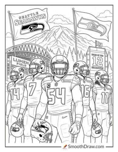 Seattle Seahawks Mountain Backdrop