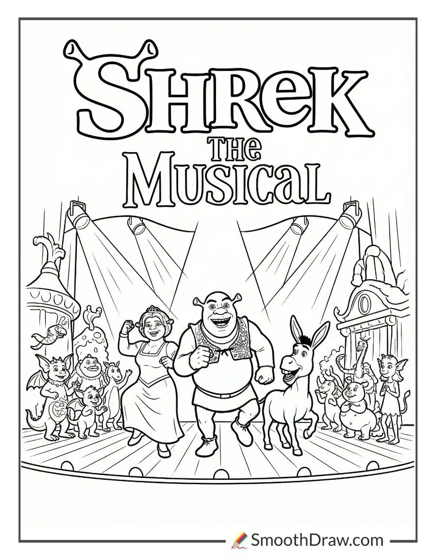 Shrek The Musical Coloring Pages