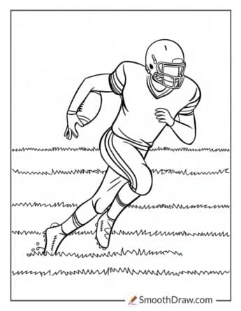 simple football coloring page