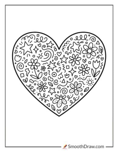 Simple Heart Doodle Pattern