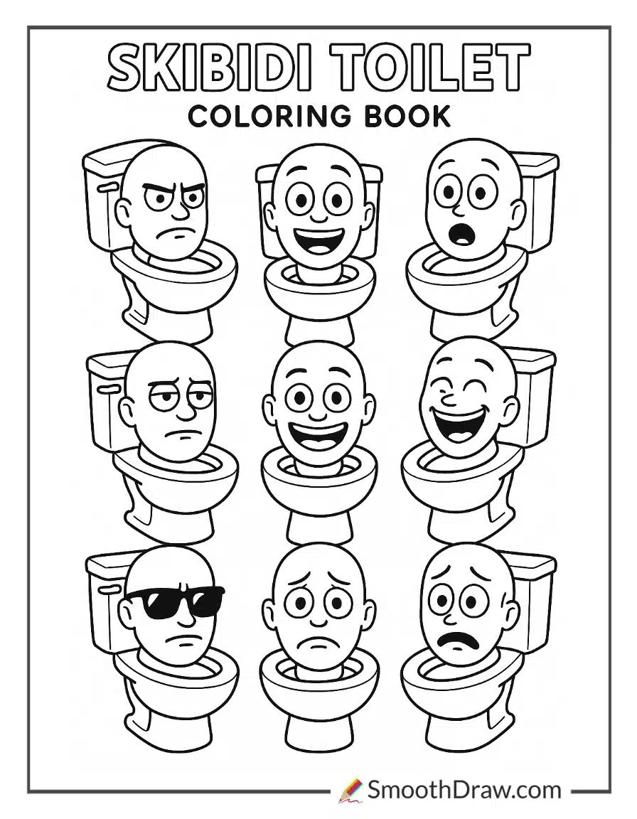 Skibidi Toilet Coloring Book
