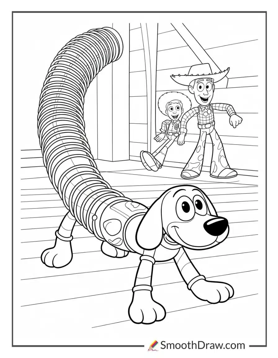 slinky toy story coloring pages