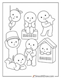 Simski Printable 58 Smiskis Coloring Pages (Free PDF Printables)