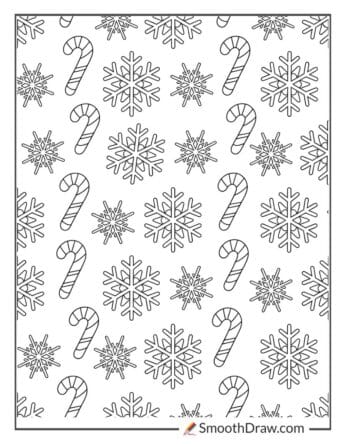 Snowflakes And Candy Canes Pattern Sheet