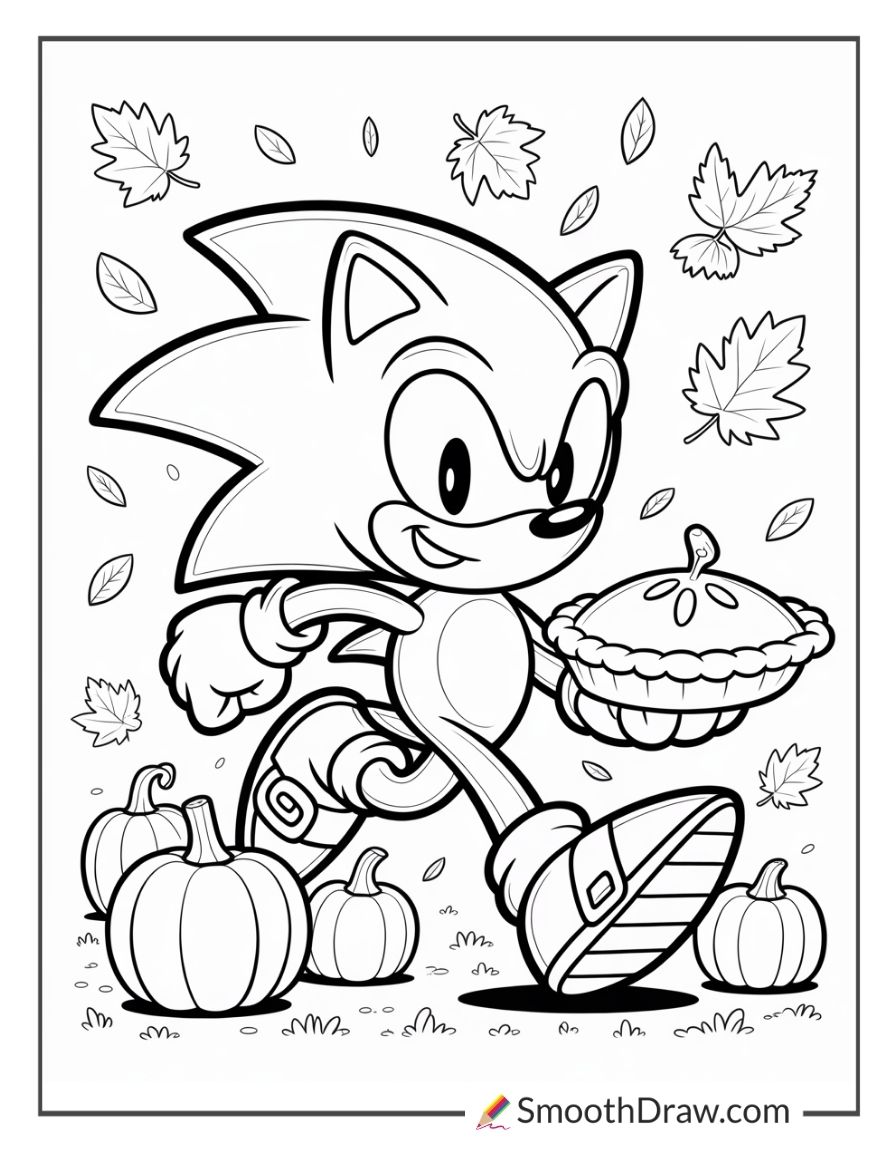 sonic thanksgiving coloring pages