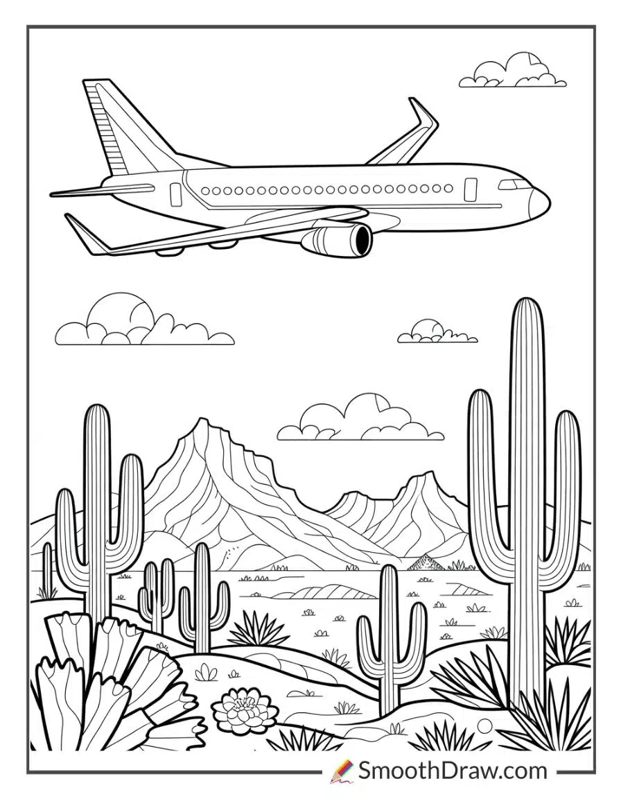 Southwest Airplane Coloring Page
