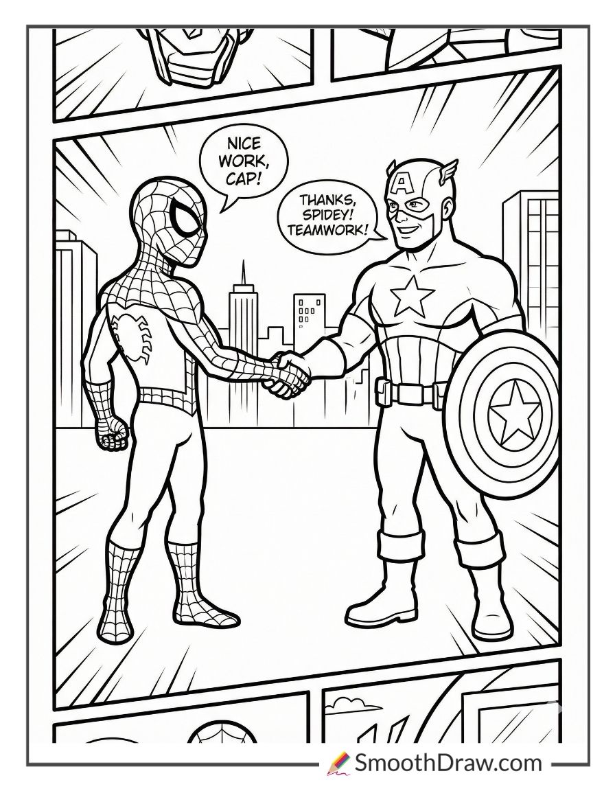 Spiderman And Captain America