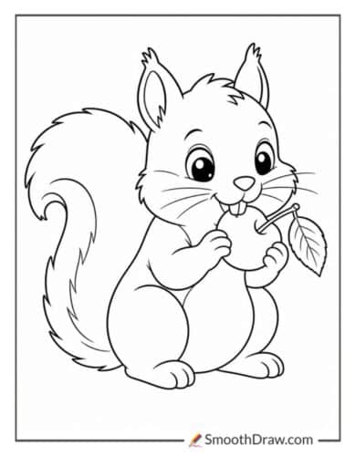 Squirrel Eating A Cherry