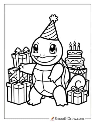 Squirtle At A Birthday Party