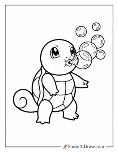 Squirtle Blowing Bubbles