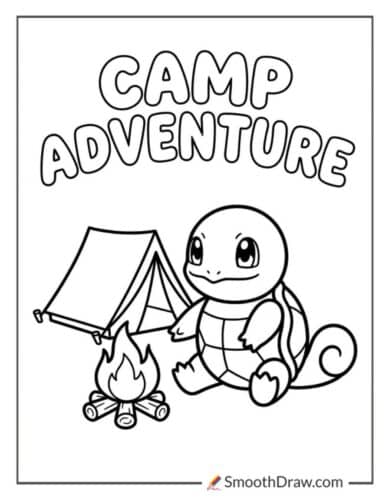 Squirtle Camping In A Tent
