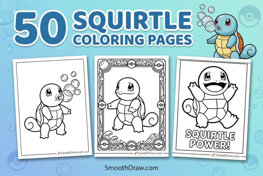 Squirtle coloring pages