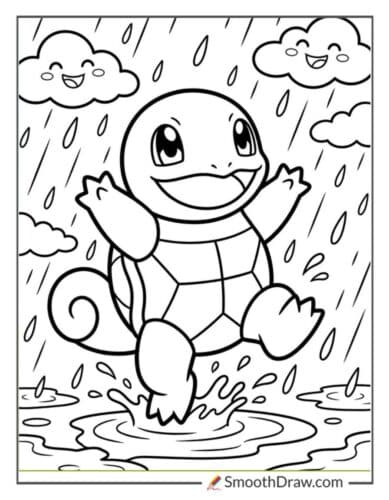 Squirtle In The Rain