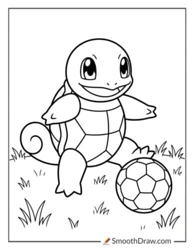 Squirtle Playing Soccer