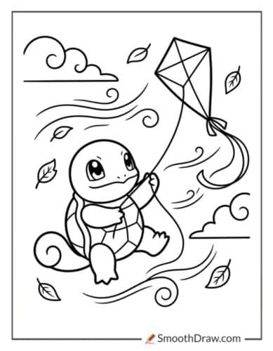 Squirtle With A Kite