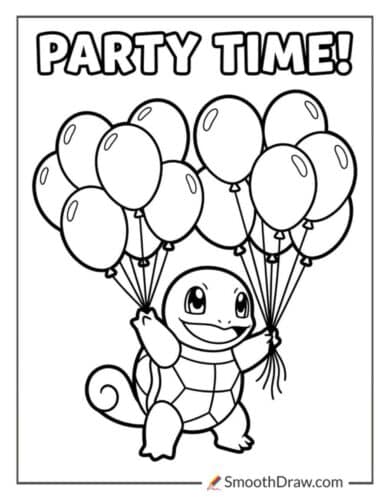 Squirtle With Balloons