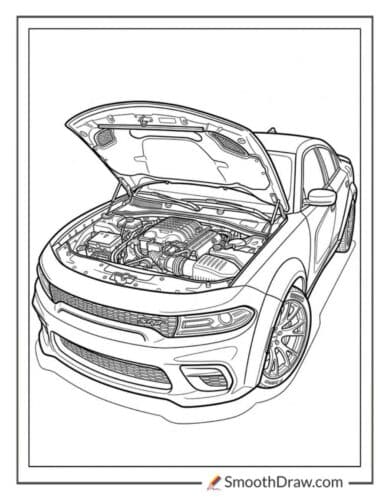 Srt Hellcat Charger Coloring Page
