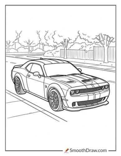 Srt Hellcat Coloring Page