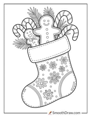 Stocking Filled With Gingerbread Cookies