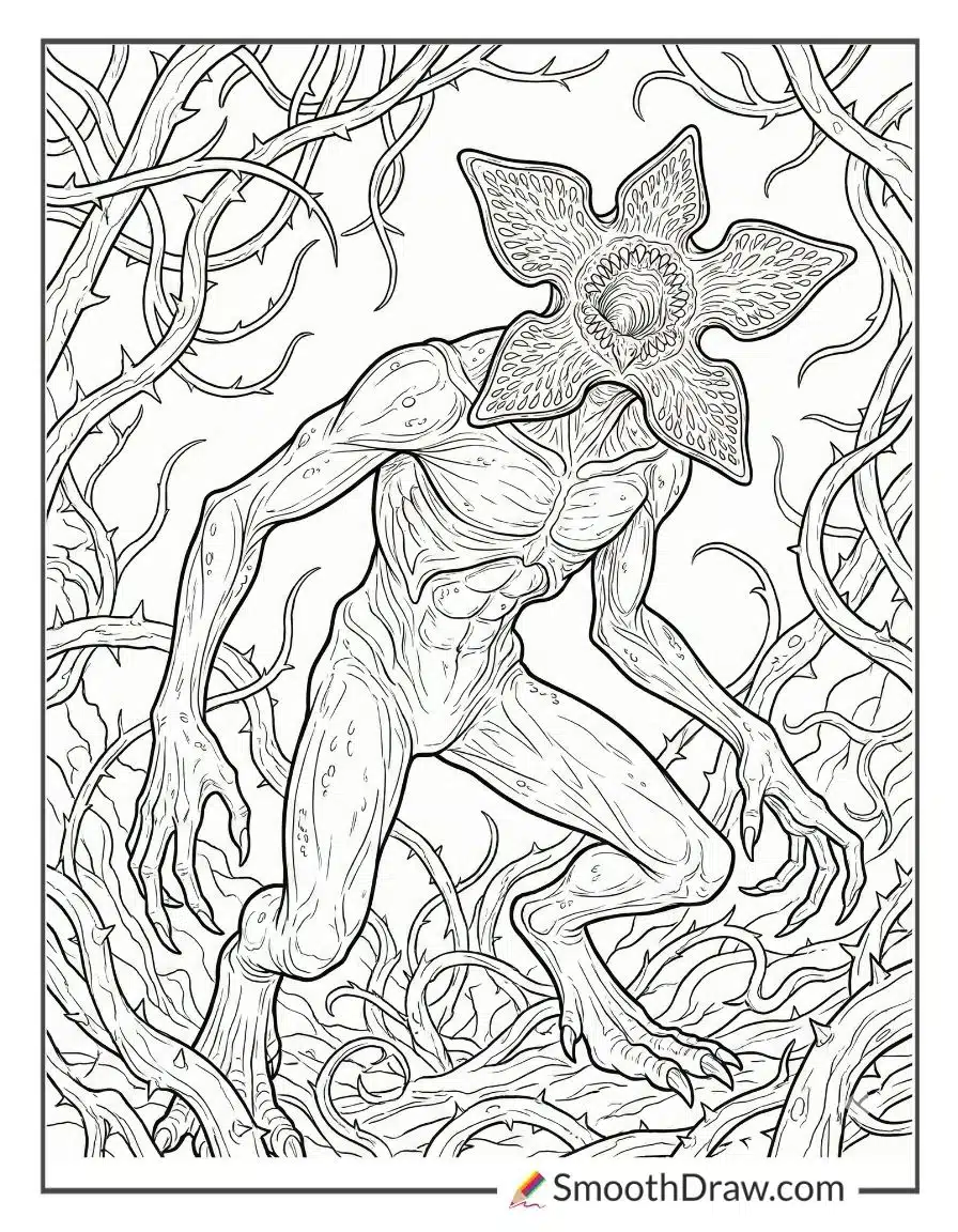 Stranger Things Demogorgon Coloring Page