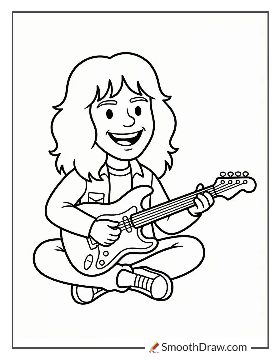 Stranger Things Eddie Coloring Pages