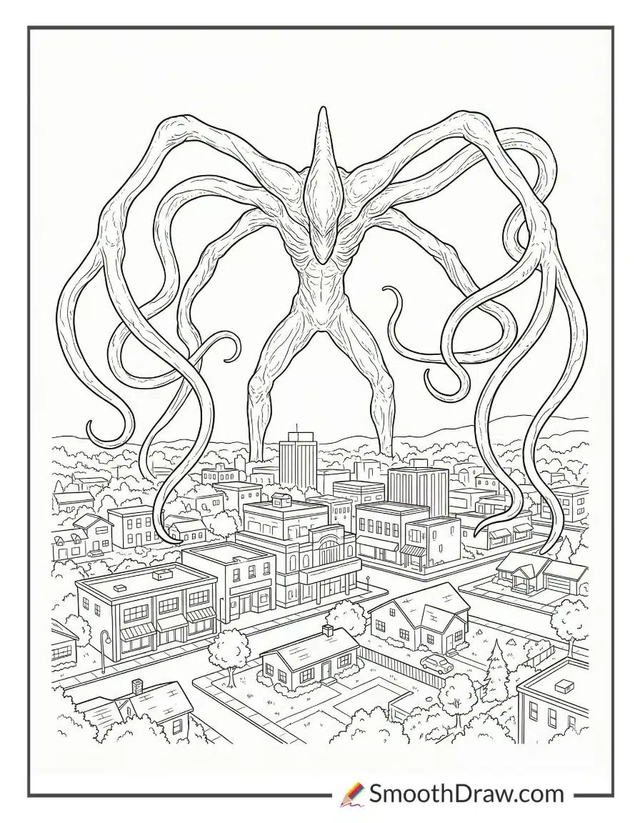 Stranger Things Mind Flayer Coloring Pages